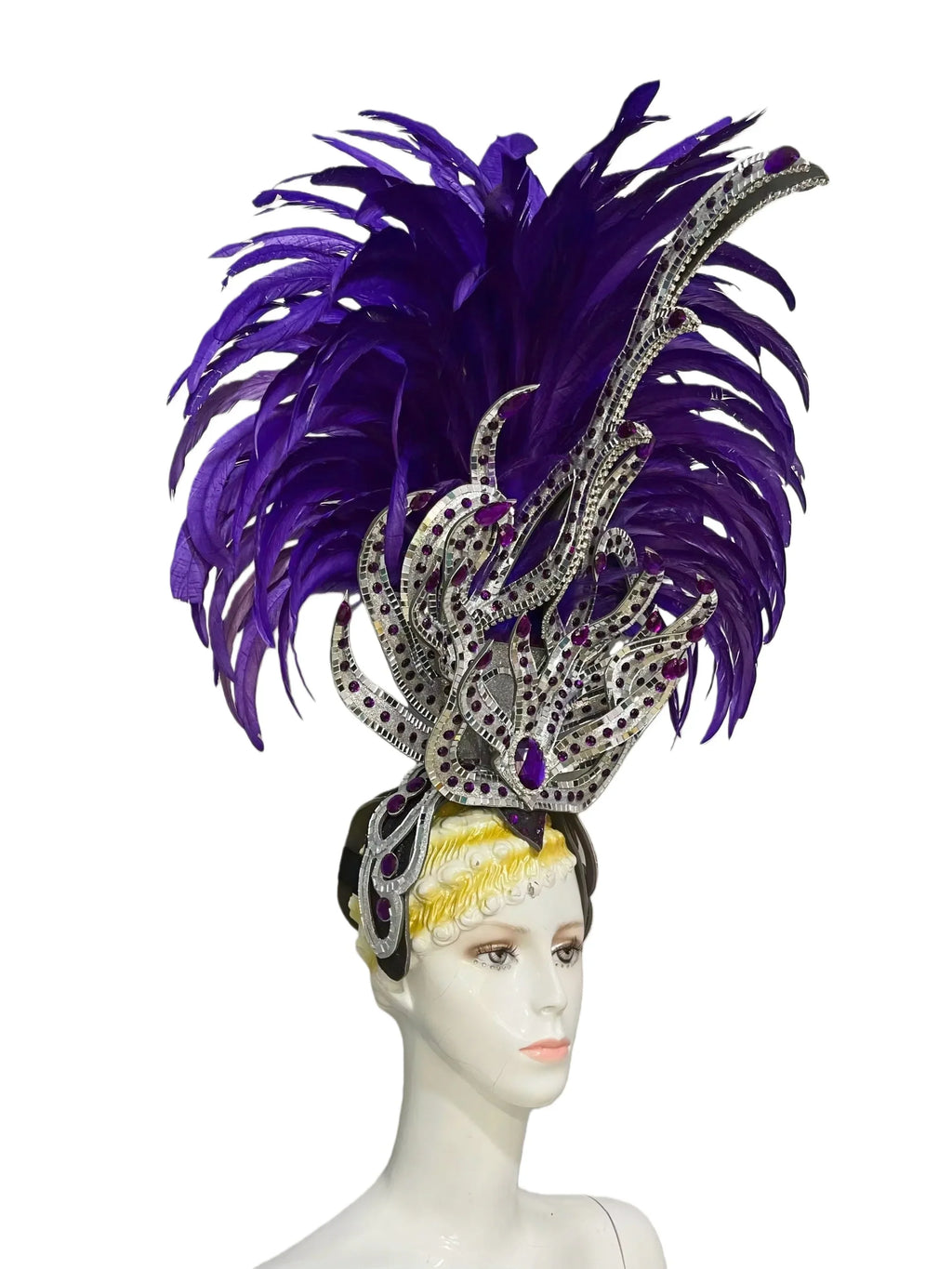 The Stardust Zenith – Premium Feathered Carnival & Samba Crown Headdress