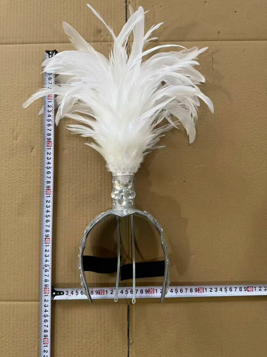 The Stardust Empress – Deluxe Feathered Samba & Carnival Crown