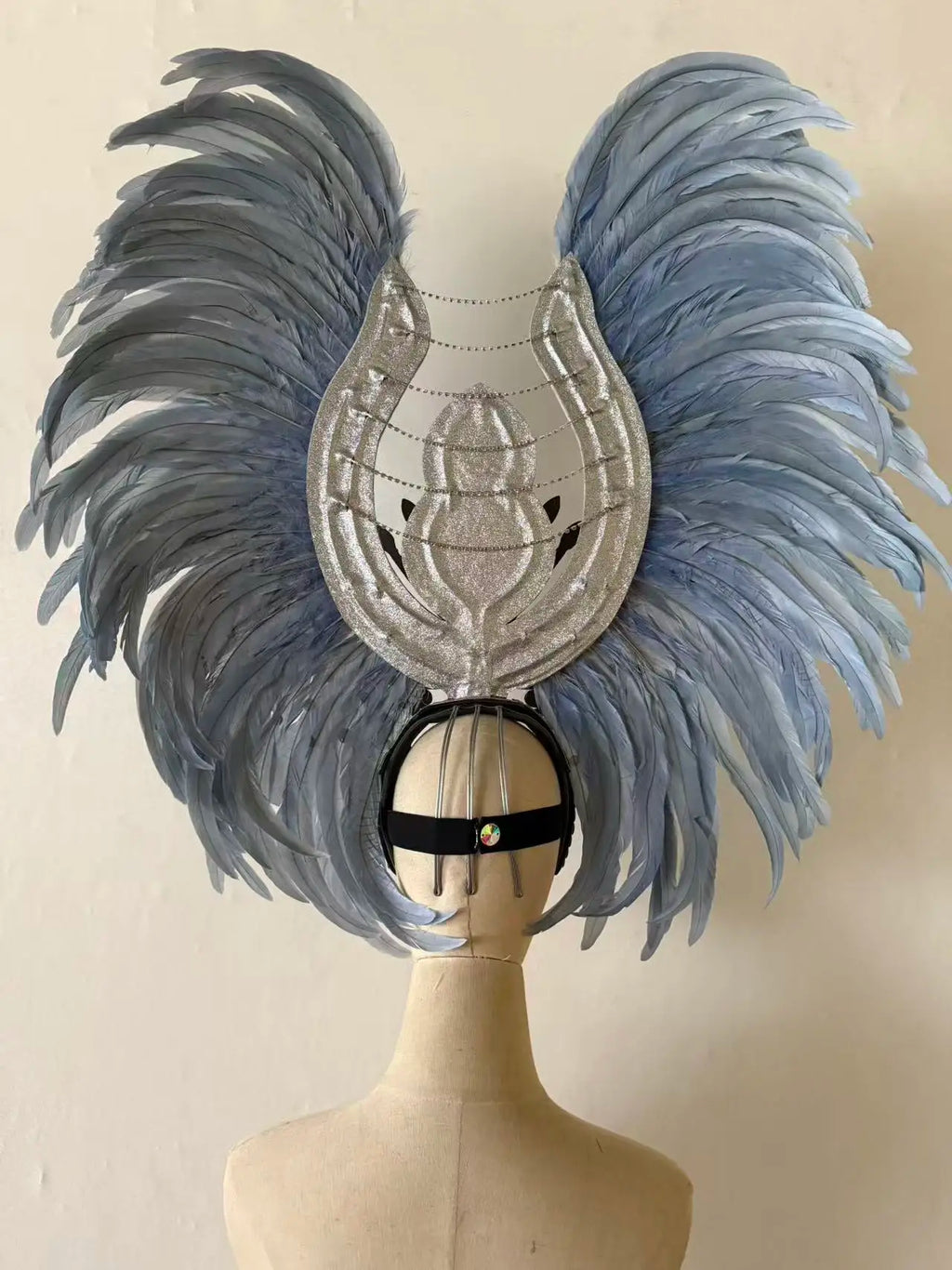 The Stardust Aurora Feather Headdress – Light Purple Cabaret & Carnival Crown