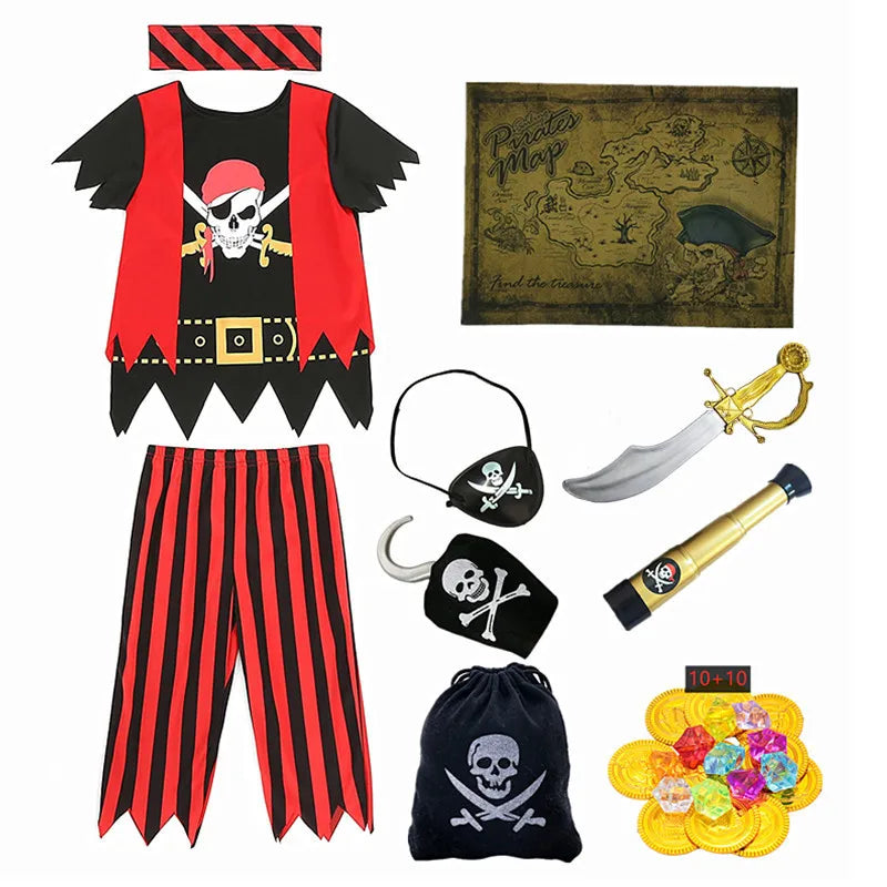 Kids Pirate Captain Costume Set – Adventure Dress Up Outfit