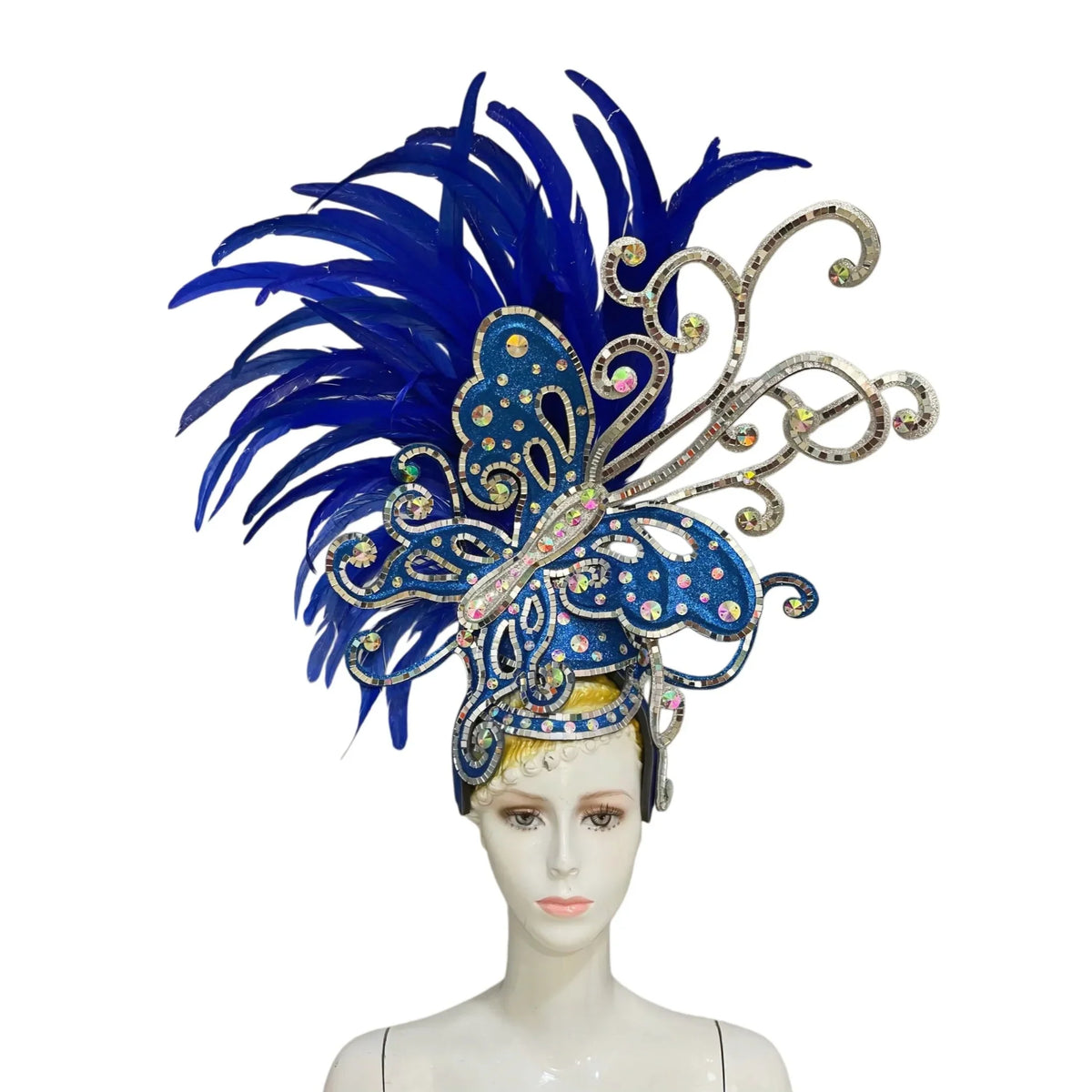 The Stardust Dionysia – Elegant Feathered Samba Carnival & Masquerade Headdress