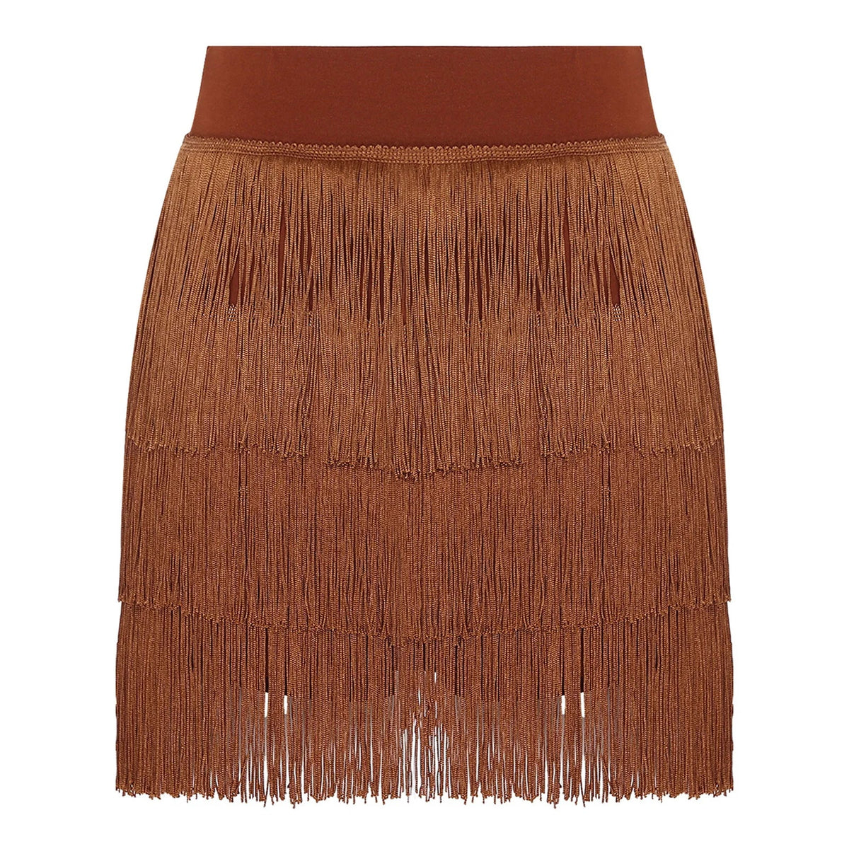 The Stardust Havana Fringe Skirt – High-Waist Tiered Tassel Performance Skirt