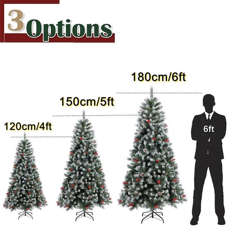 4/5/6ft Artificial Christmas Pine Tree - PVC, Eco-Friendly with Sturdy Metal Stand