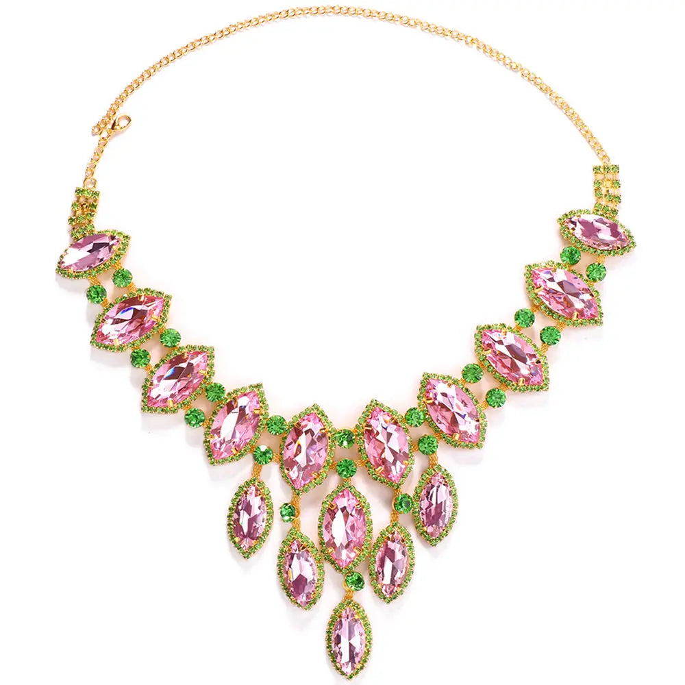 Multicolored Rhinestone Crystal Necklace