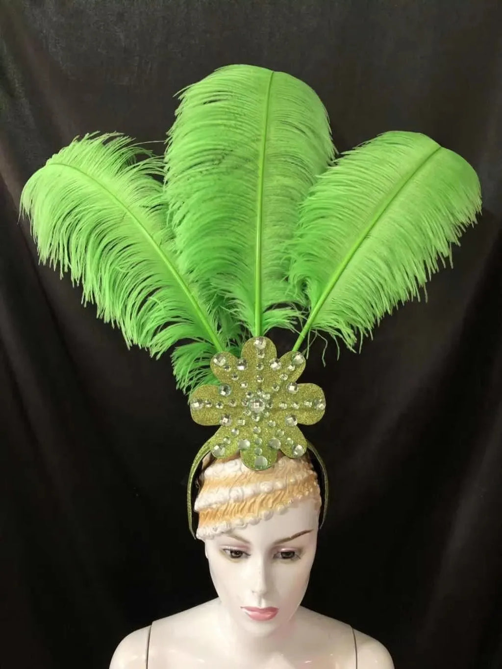 The Stardust Flora Cabaret Crown – Five-Flower Rhinestone Headdress
