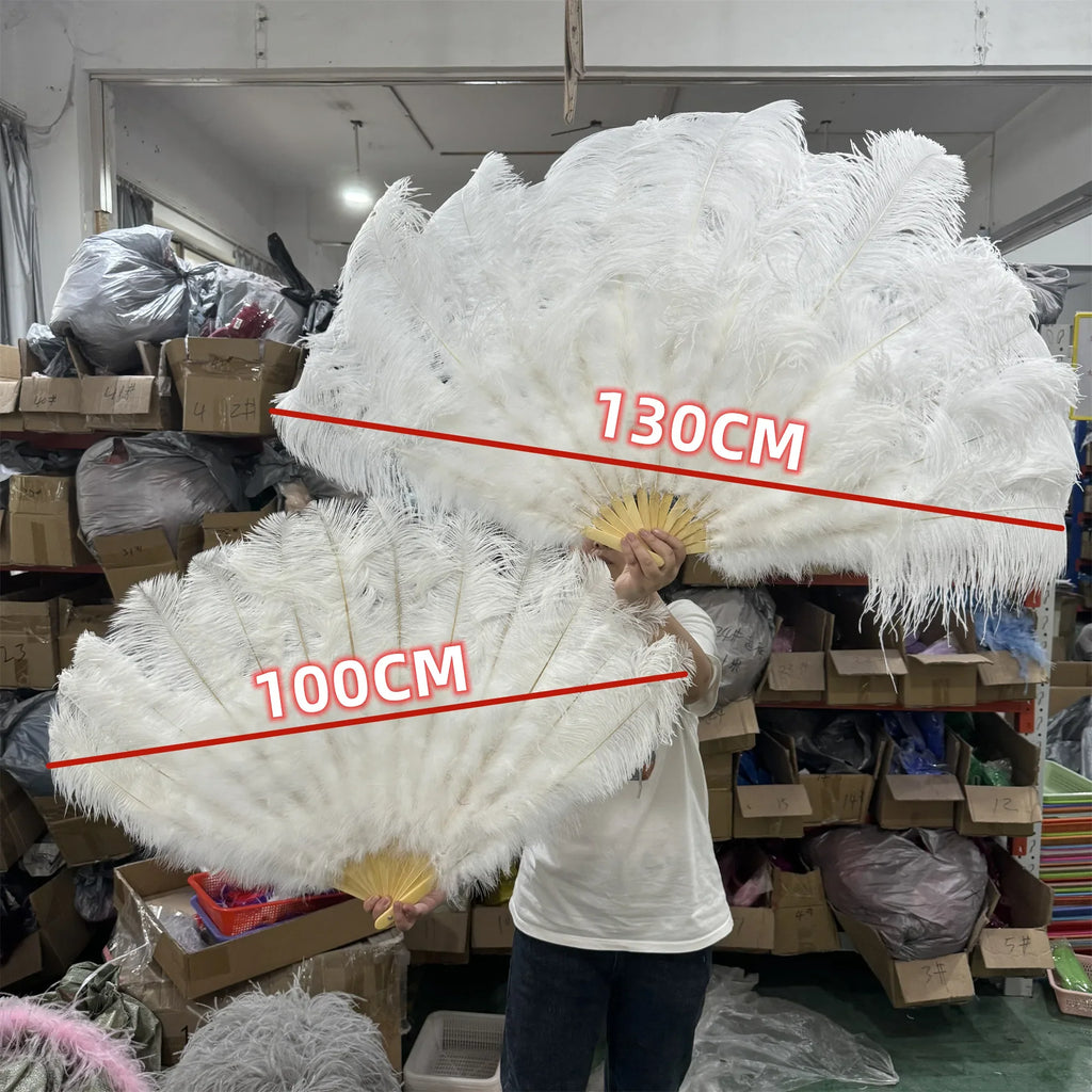 100CM Ostrich Feather Fans