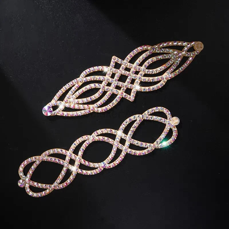 Dazzling Crystal Belly Dance Cuff Bracelet & Ring Hand Harness Jewelry
