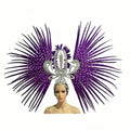 The Stardust Tropicana Samba Crown – Feather & Rhinestone Stage Headdress
