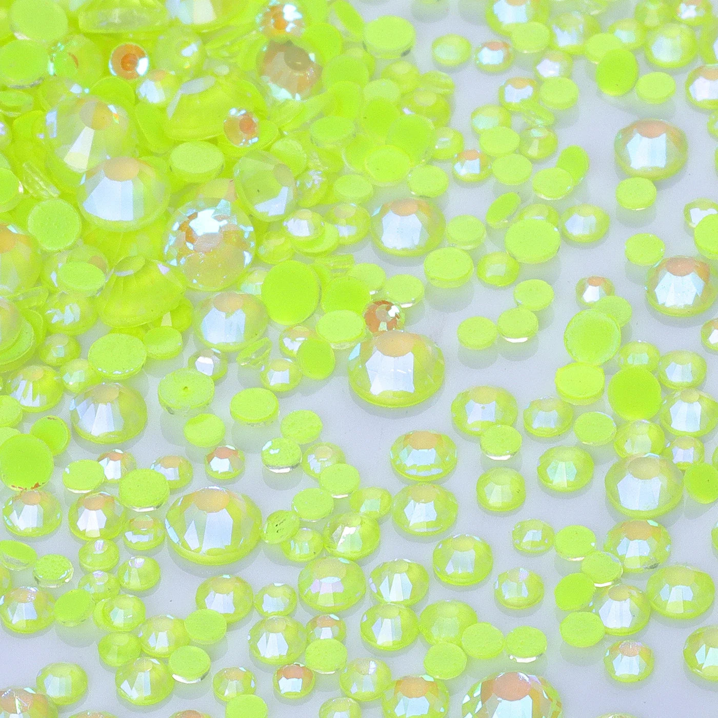 1440PC Mix Size SS6-SS20 Mocha Shimmer Neon Glass FlatBack Non-Hotfix Rhinestones