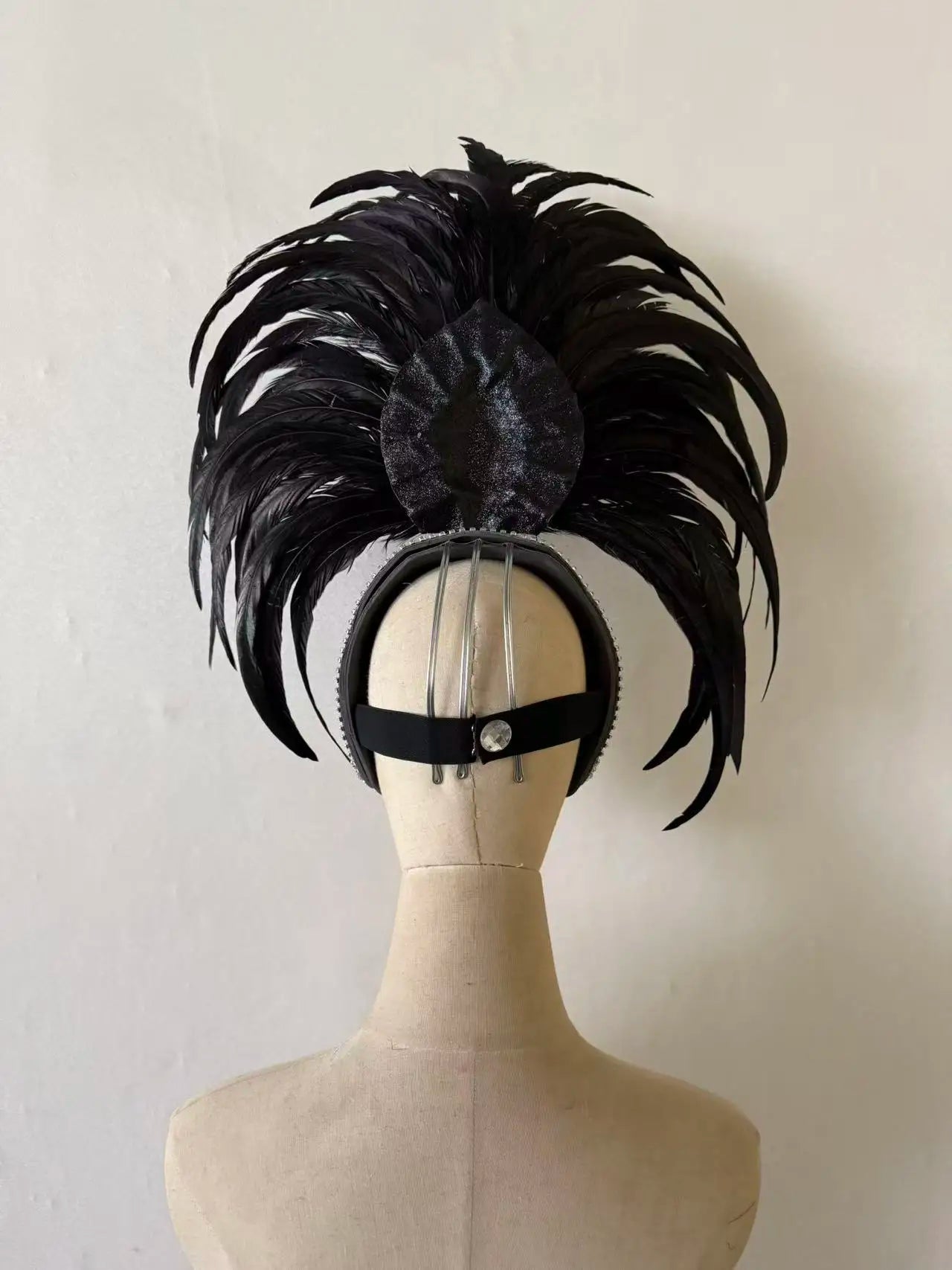 The Stardust Samba Enchantment – Exquisite Feathered Dance & Stage Headdress