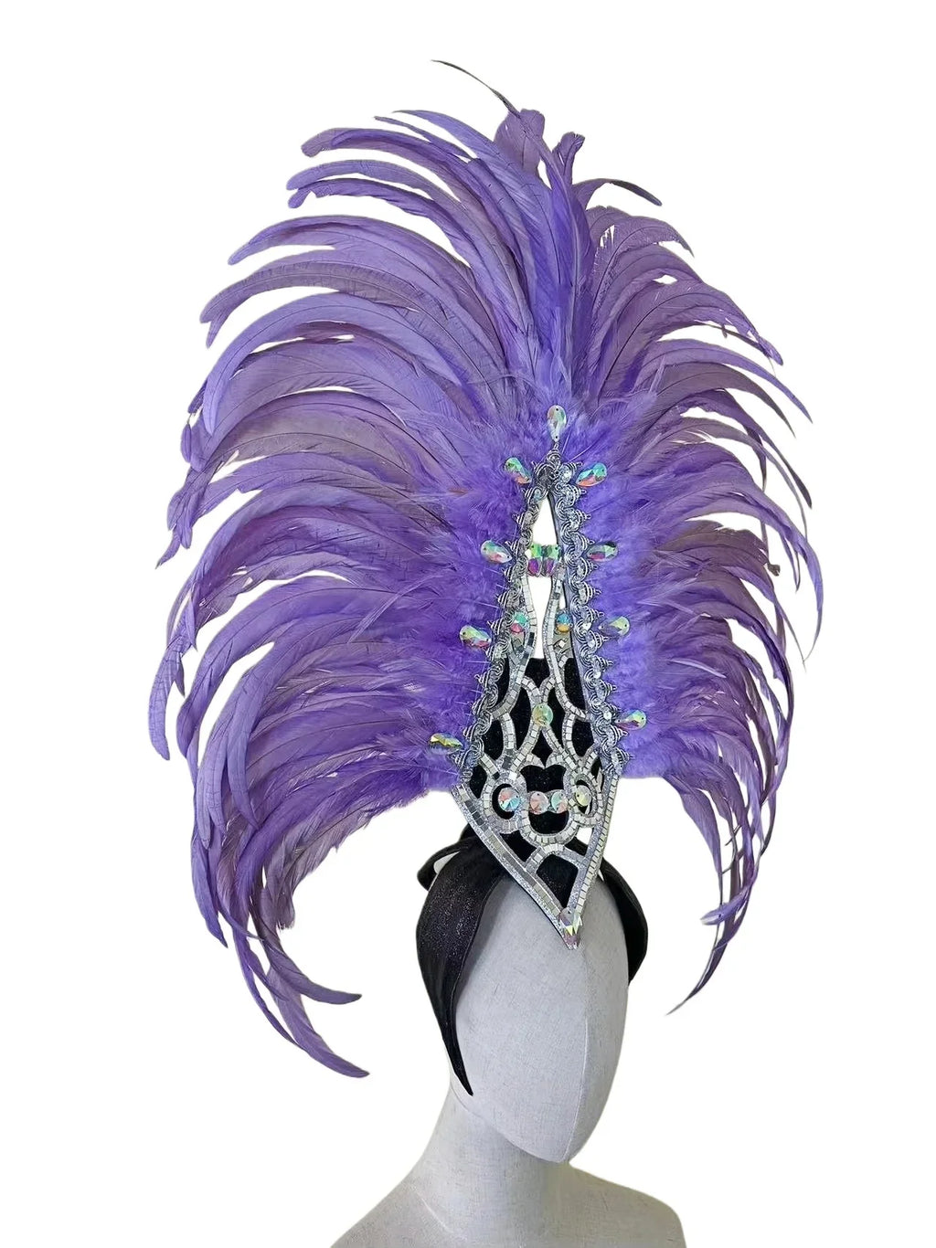 The Stardust Luminary Crown – Lavender & Multi-Tone Samba Carnival Headdress