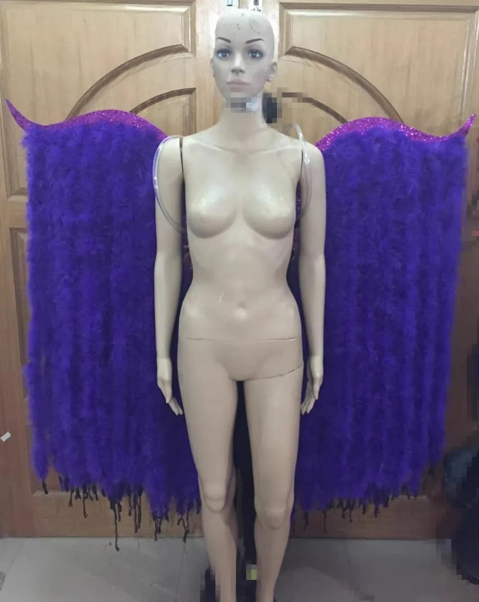 Large Feather Wing Backpiece with Shoulder Straps