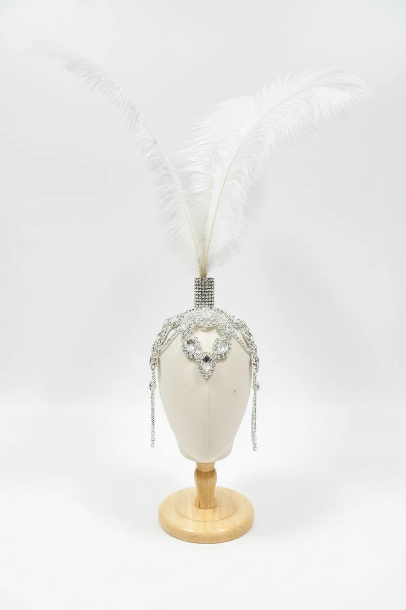 Rhinestone Feather Headdress