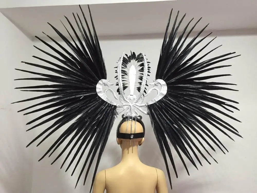 The Stardust Tropicana Samba Crown – Feather & Rhinestone Stage Headdress