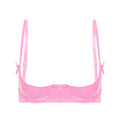 Patent Leather Underwired Open-Cup Bra