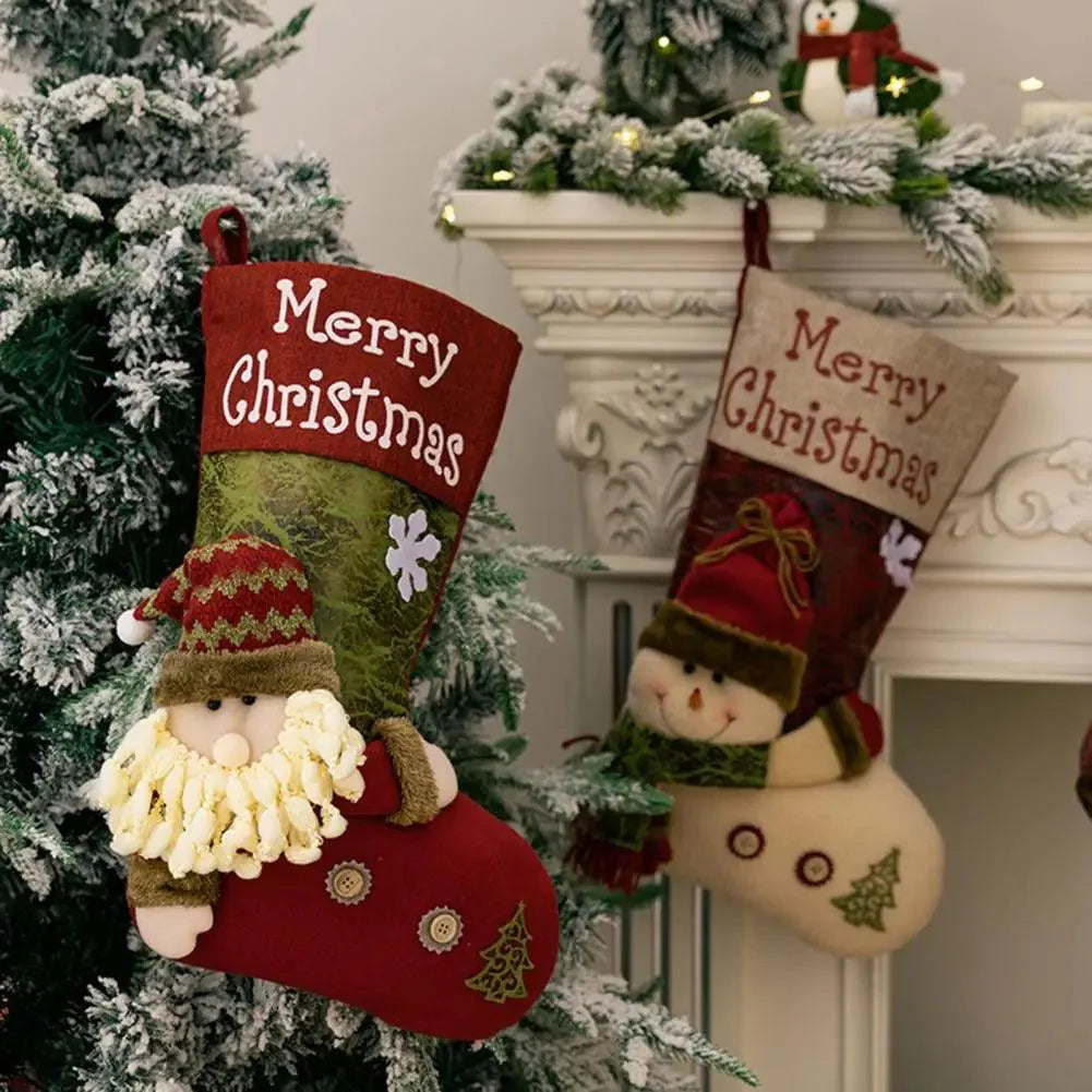 Santa, Snowman & Reindeer Christmas Stockings