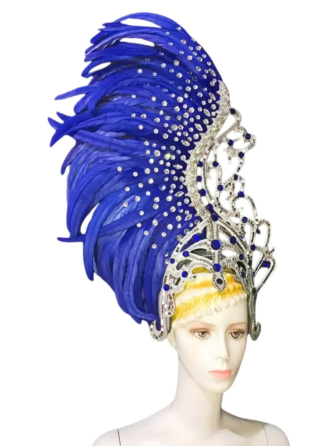 The Stardust Sovereign – Majestic Feathered Samba Carnival Headdress