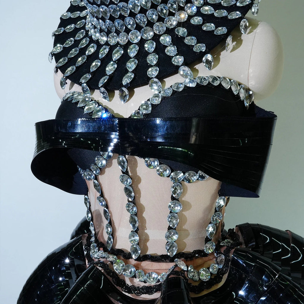 The Stardust Midnight Cabaret Cage Set – Luxury Rhinestone Showgirl Costume