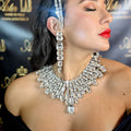 Exaggerated Geometric Rhinestone Necklace