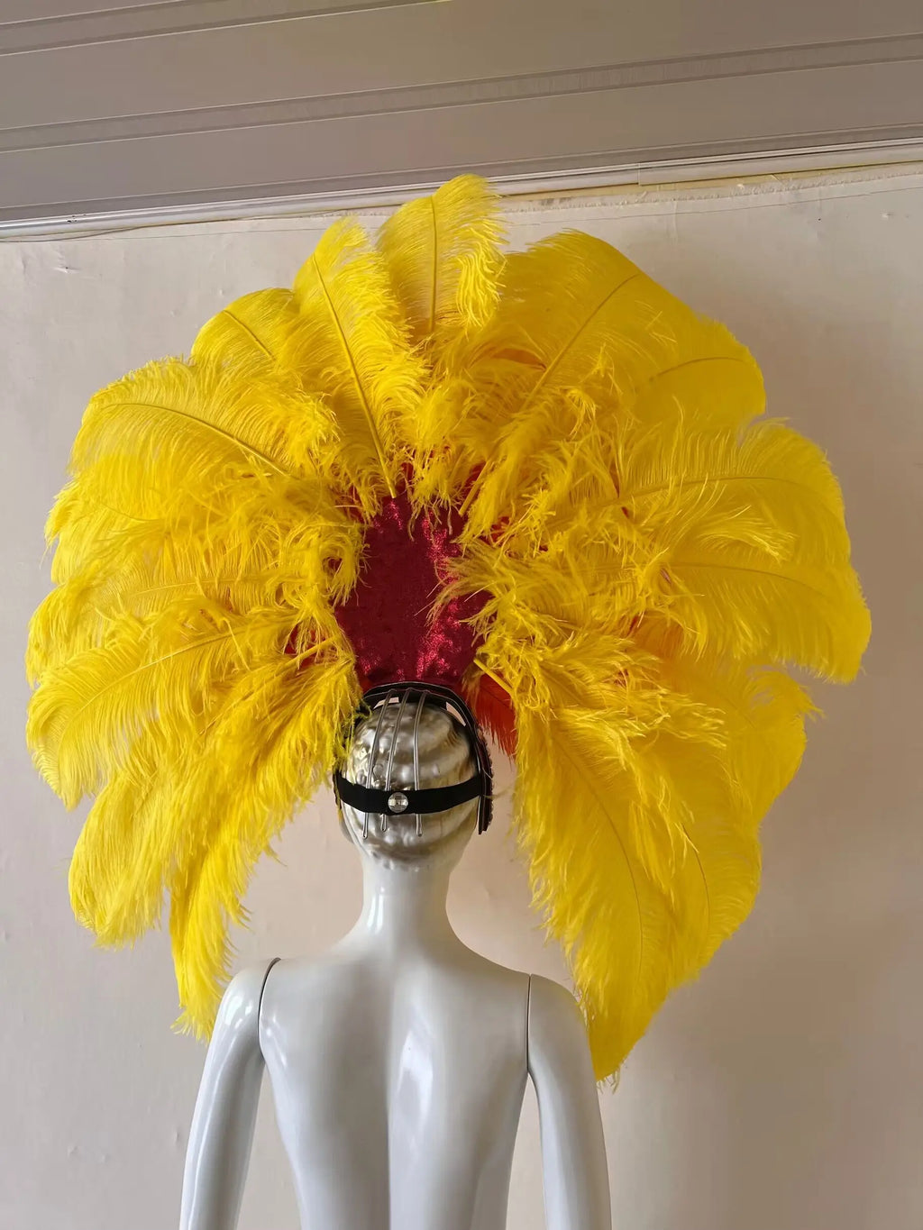 The Stardust Dionysia – Elegant Faux Fur & Rhinestone Samba Carnival Headdress