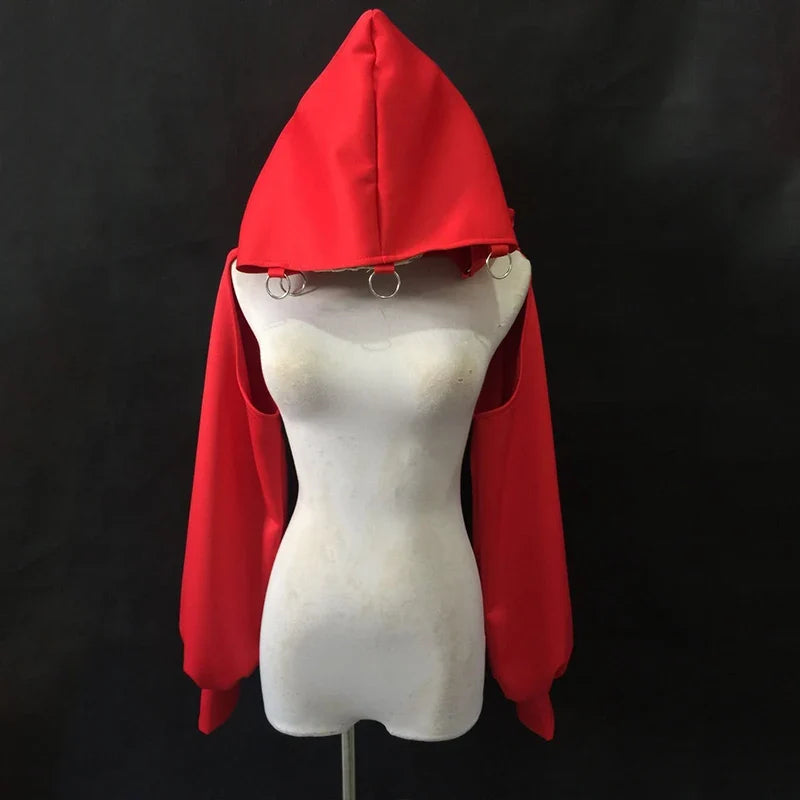 The Stardust Kinetic Cyber Hoodie – Cropped Gogo & Streetwear Dance Top