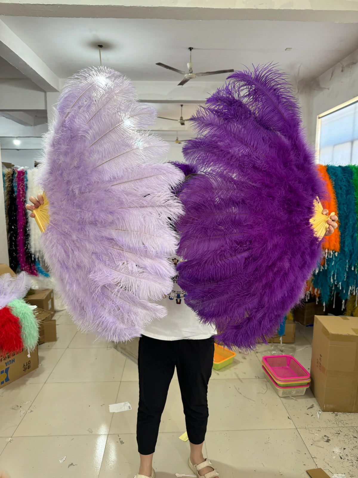 130CM Ostrich Feather Fans
