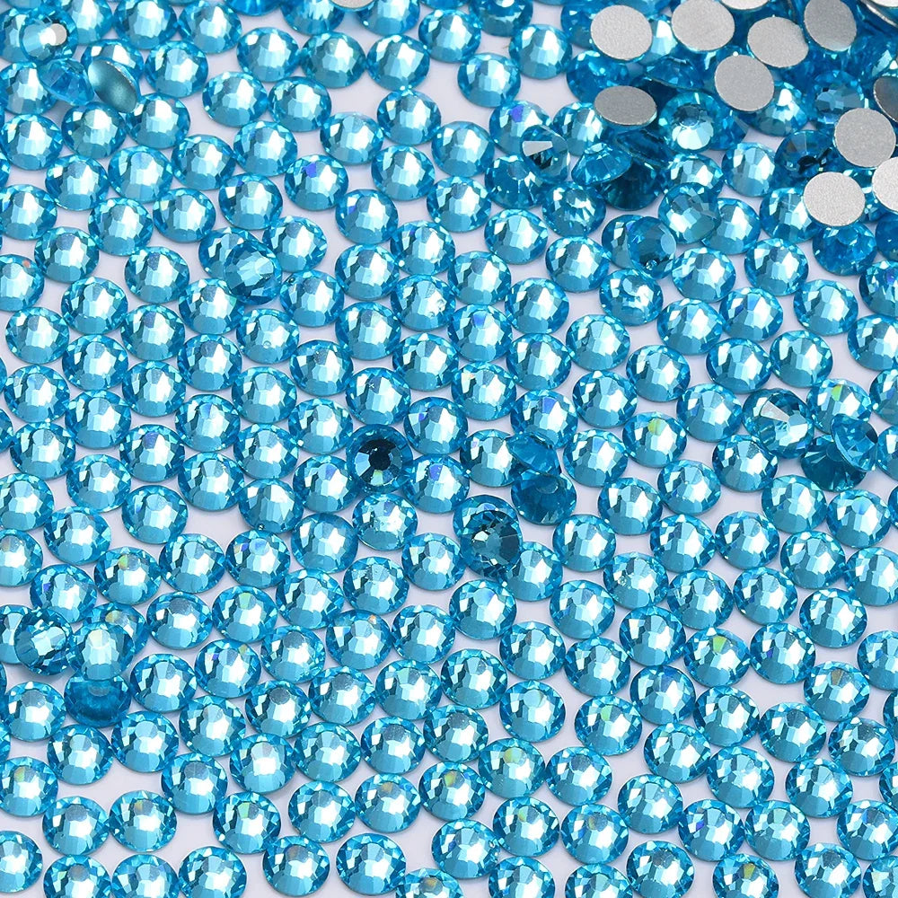 SS3-SS60 Blue Series Non-Hotfix High Quality Glass Flatback Rhinestones