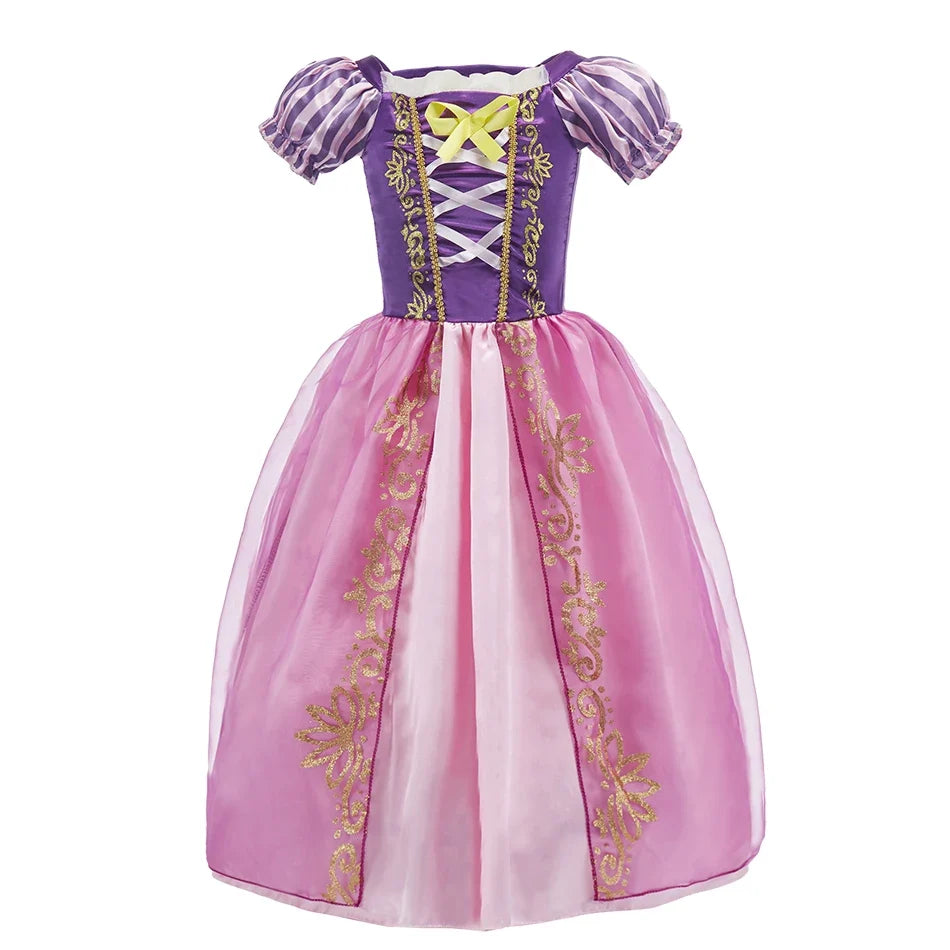 Girls Rapunzel Princess Costume Dress – Tangled Cosplay Outfit