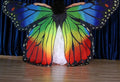 Vibrant Butterfly Belly Dance Wings with Telescopic Sticks Set