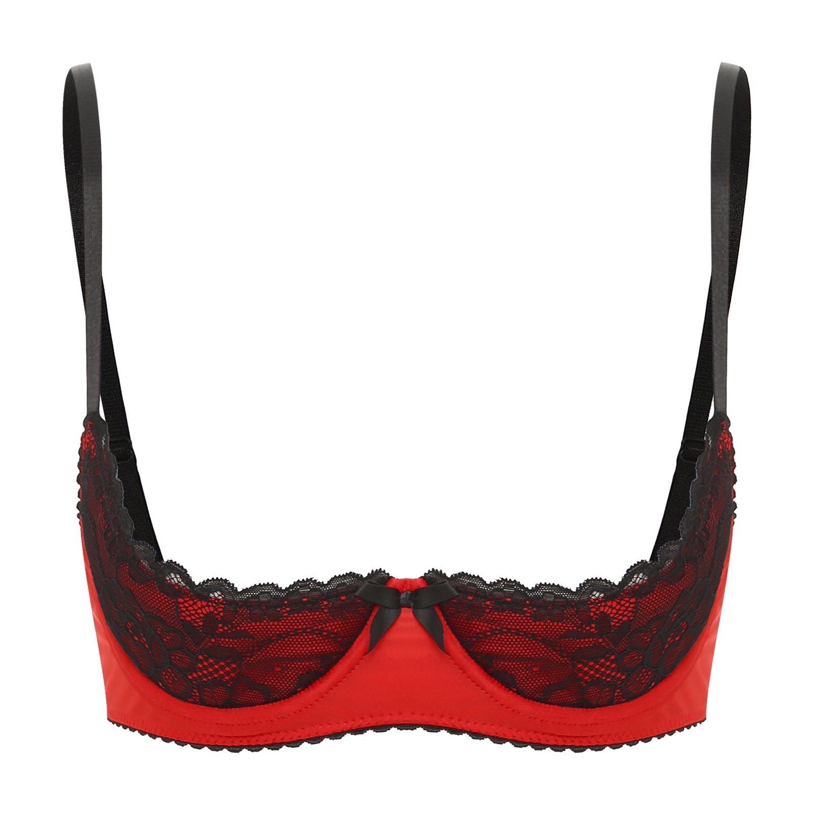 Lace Underwire Half-Cup Balconette Bra