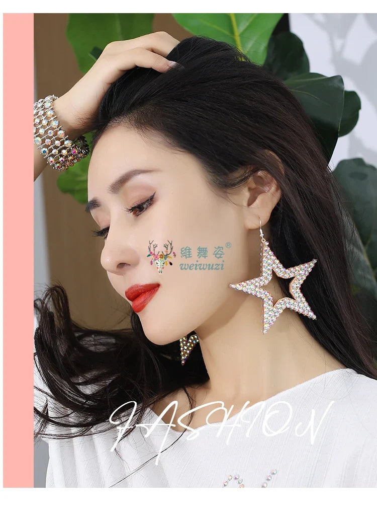 Star Rhinestone Earrings