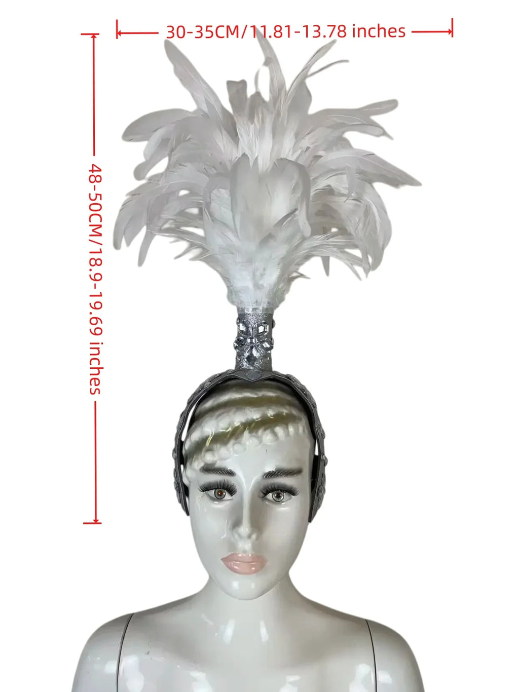 The Stardust Empress – Deluxe Feathered Samba & Carnival Crown