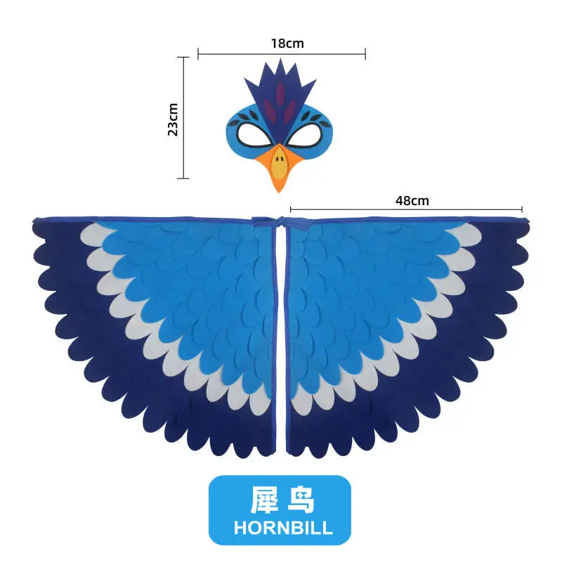 Kids Bird Cosplay Costume Wings Cape with Mask – Animal Outfit