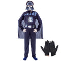 Boys Movie Mask Costume – Darth Vader Style Cape Armor Onesie