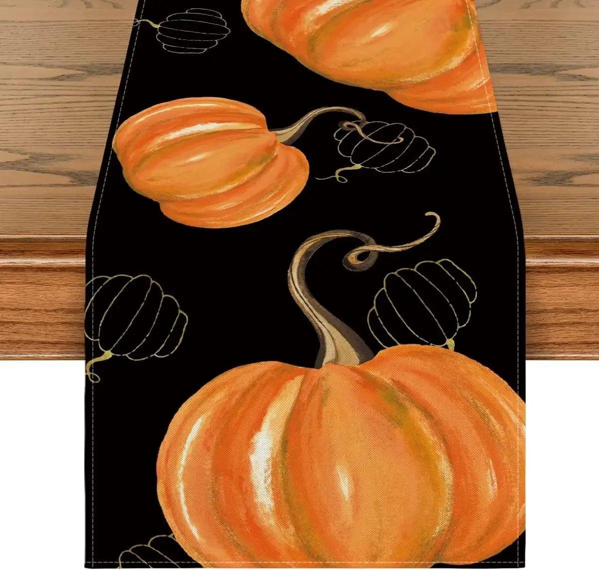 Autumn Thanksgiving Table Runners, 72 to 108 in