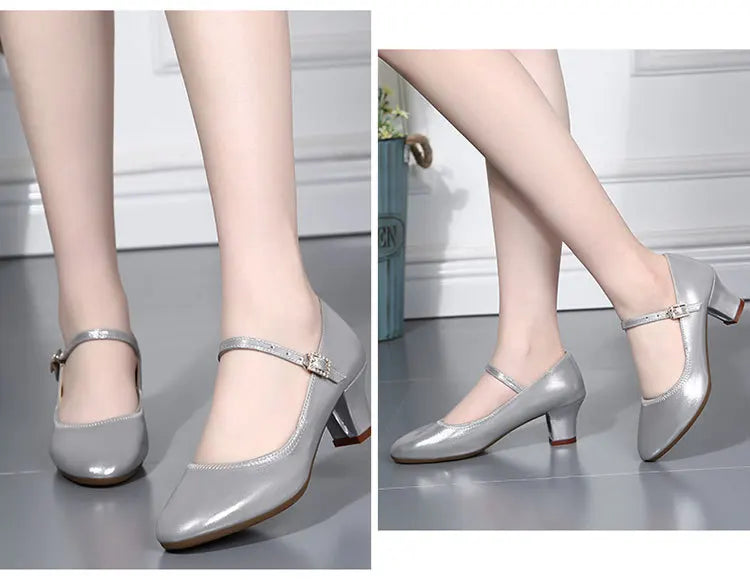 The Stardust Darling Mary Jane – Classic Block Heel Practice Shoe