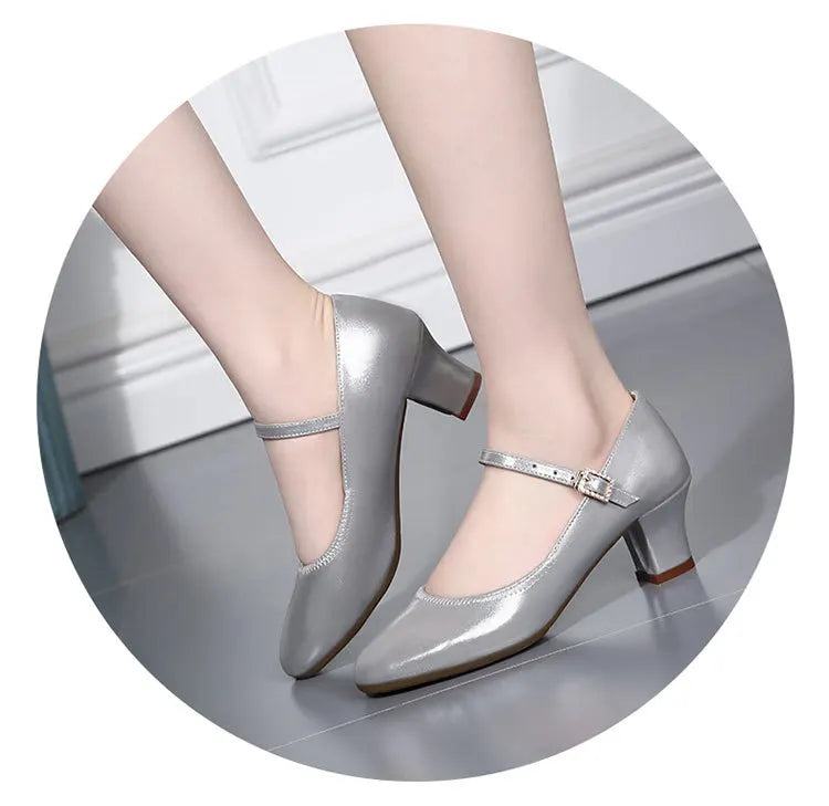The Stardust Darling Mary Jane – Classic Block Heel Practice Shoe