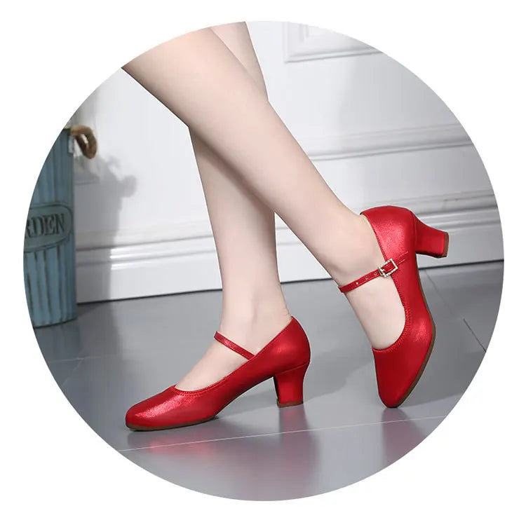The Stardust Darling Mary Jane – Classic Block Heel Practice Shoe
