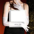 80D Satin Shiny High-Elasticity Opera Length Gloves Stage Performance Gloves
