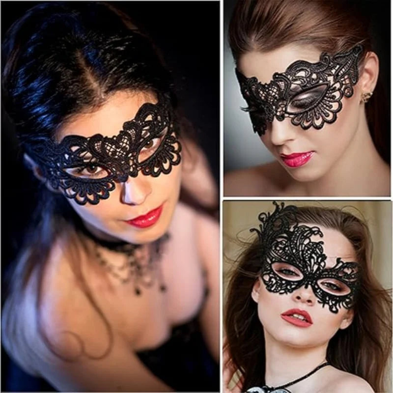 Women Lace Masquerade Mask Hollow Eye Mask Halloween Costume