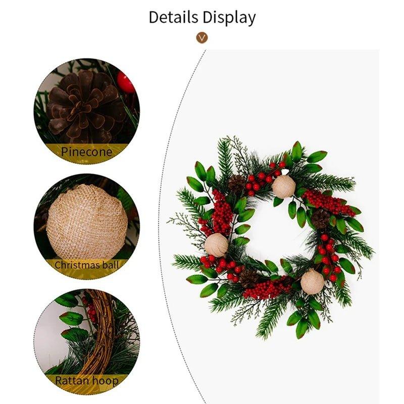 Artificial Green Leaf Christmas Wreath