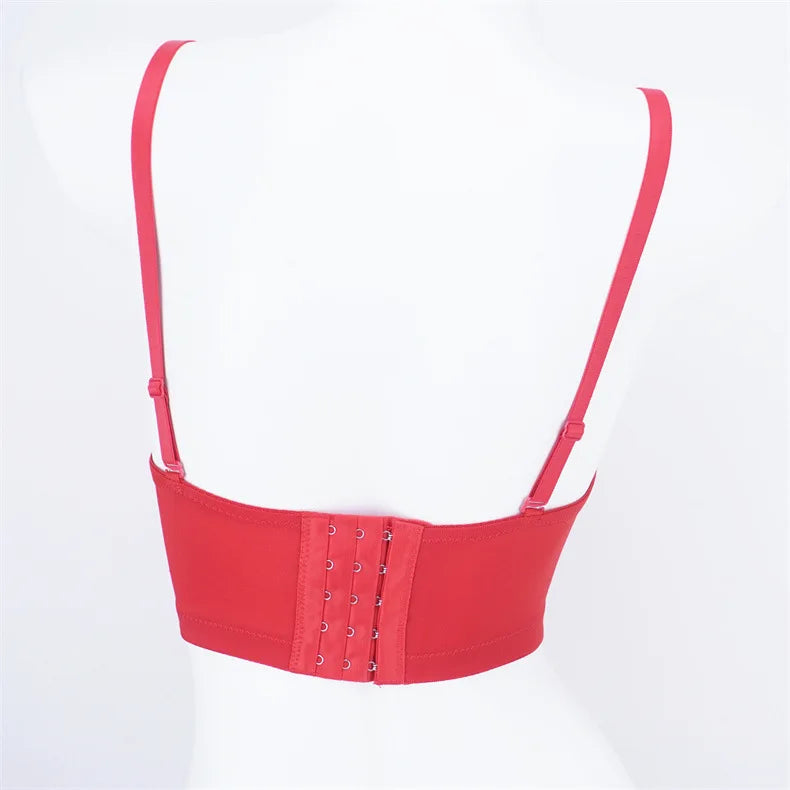 Rhinestone Beaded Bustier Corset Crop Top High Fashion Evening Party Bralette