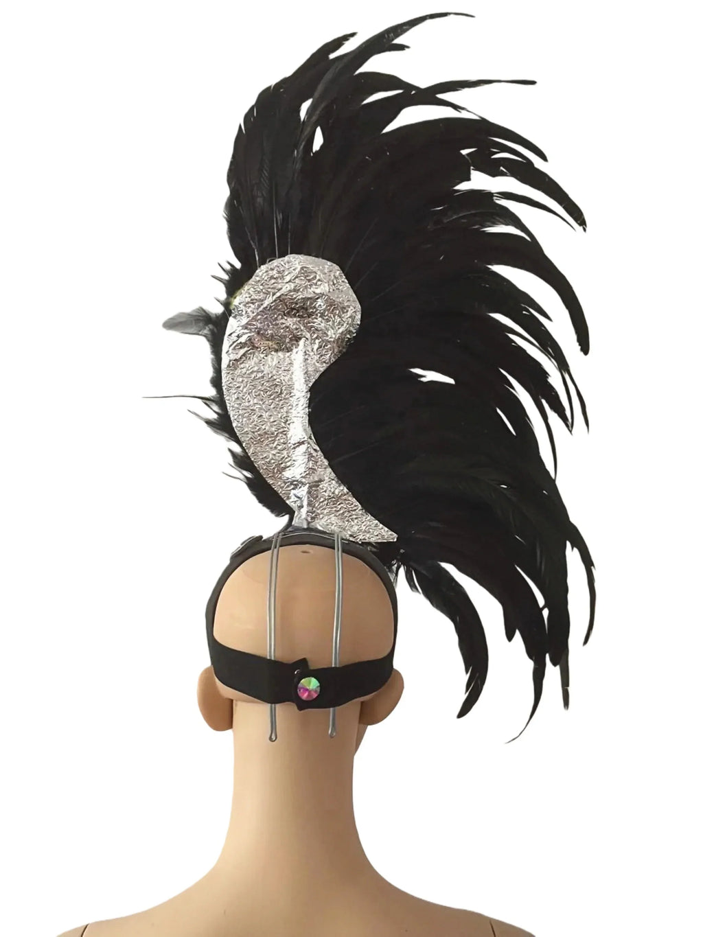 The Stardust Empress Dionysia – White Feather Carnival & Masque Ball Headdress