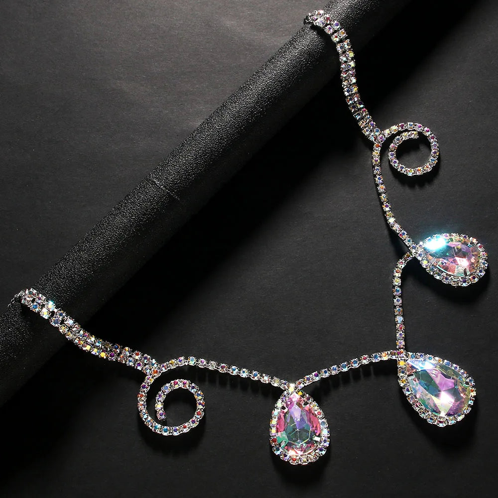Rhinestone Drop Head Chain Headpiece