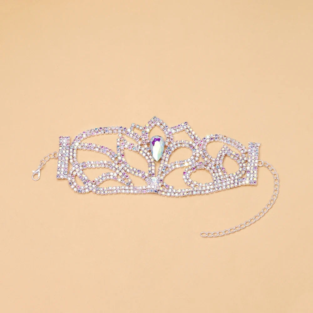 Water Drop Rhinestone Adjustable Bracelet