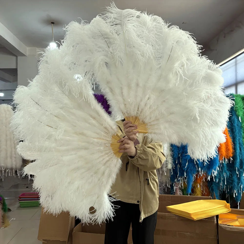 100CM Ostrich Feather Fans