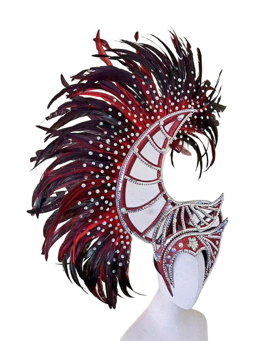 The Stardust Zenith – Premium Feathered Carnival & Samba Crown Headdress