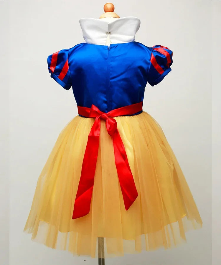 Kids Snow White Princess Costume Dress with Cape