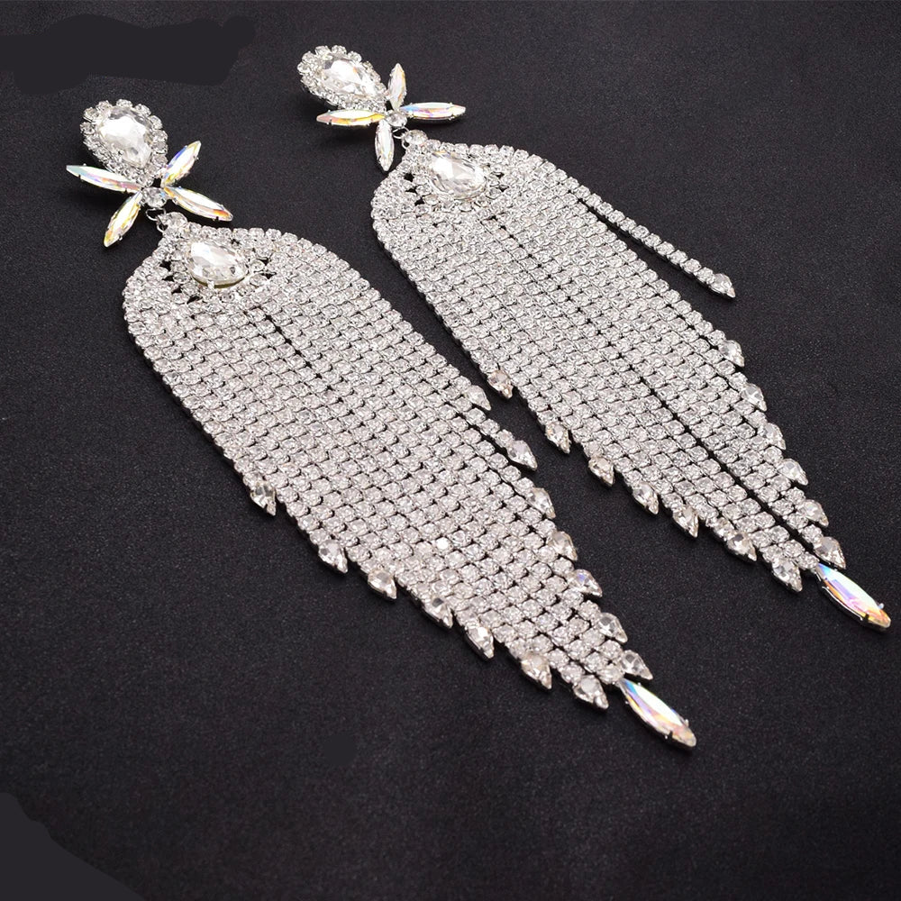 Rhinestone Sunburst Headpiece & Earring Set