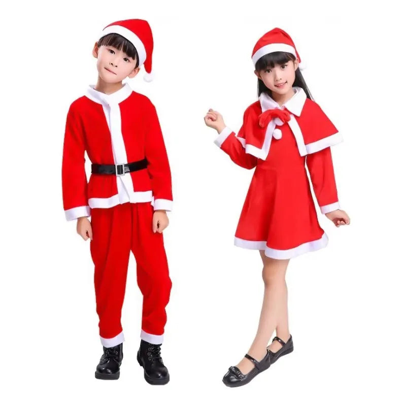 Kids Christmas Santa Role Play Suit – Winter Party Costume Set